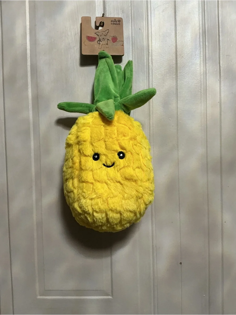 Pally  Paws Beautiful Pineapple  Plush Dog Toy With Clinker & Squeaker 13”